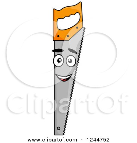 Clipart of a Hand Saw - Royalty Free Vector Illustration by Vector Tradition SM