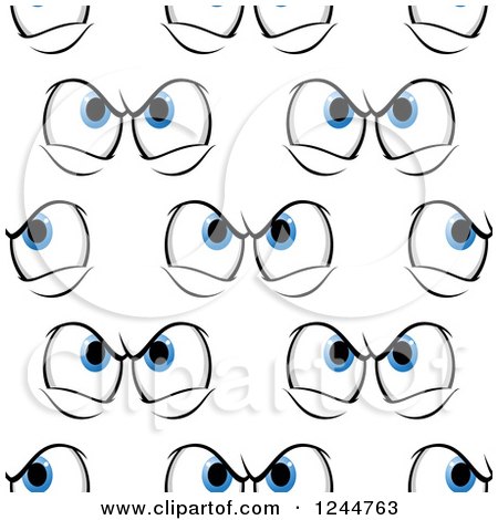 Clipart of a Seamless Pattern Background of Mad Eyes - Royalty Free Vector Illustration by Vector Tradition SM