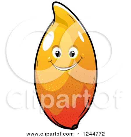 Clipart of a Mango Character - Royalty Free Vector Illustration by Vector Tradition SM