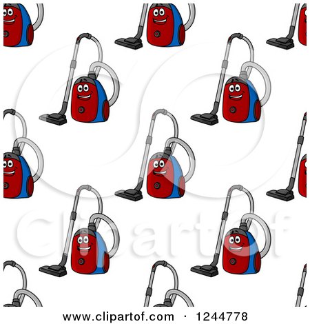 Clipart of a Seamless Pattern Background of Vacuums - Royalty Free Vector Illustration by Vector Tradition SM