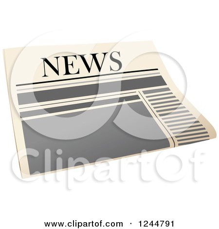 Clipart of a Newspaper - Royalty Free Vector Illustration by Vector Tradition SM