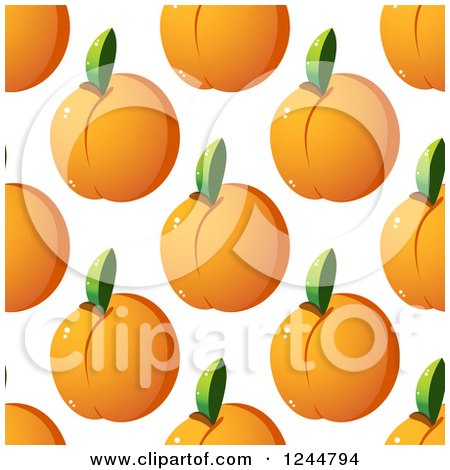 Clipart of a Seamless Apricot Background - Royalty Free Vector Illustration by Vector Tradition SM
