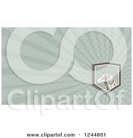 Clipart of a Neptune Background or Business Card Design - Royalty Free Illustration by patrimonio