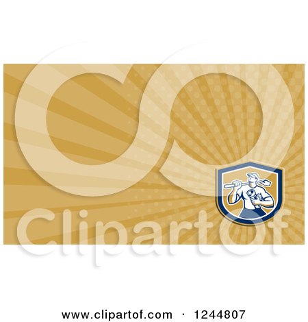 Clipart of a Drainlayer Background or Business Card Design - Royalty Free Illustration by patrimonio