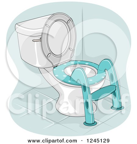 Clipart of a Potty Training Toilet Ladder - Royalty Free Vector Illustration by BNP Design Studio