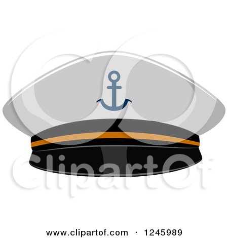 Clipart of a Sailor Military Navy Hat - Royalty Free Vector Illustration by BNP Design Studio