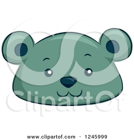 Clipart of a Green Bear Animal Hat - Royalty Free Vector Illustration by BNP Design Studio