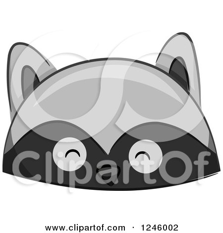Clipart of a Raccoon Animal Hat - Royalty Free Vector Illustration by BNP Design Studio