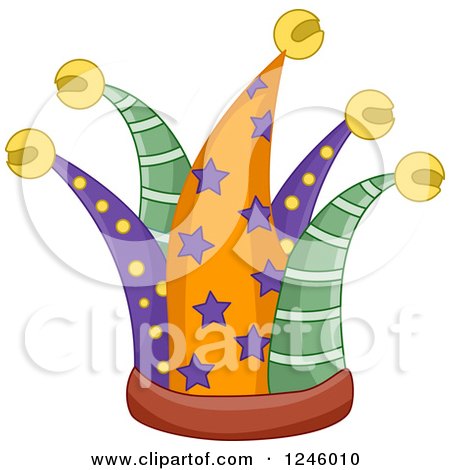 Clipart of a Joker Hat - Royalty Free Vector Illustration by BNP Design Studio