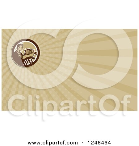 Clipart of a Ray Photographer Background or Business Card Design - Royalty Free Illustration by patrimonio