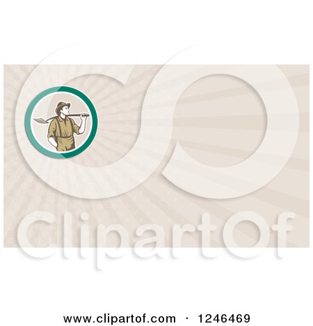 Clipart of a Ray Prospector Background or Business Card Design - Royalty Free Illustration by patrimonio