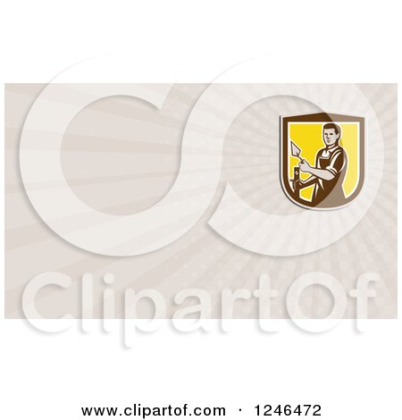 Clipart of a Ray Mason Background or Business Card Design - Royalty Free Illustration by patrimonio
