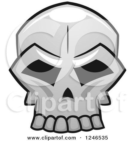 Clipart of a Monster Skull - Royalty Free Vector Illustration by Vector Tradition SM