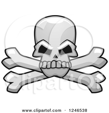 Clipart of a Skull and Crossbones - Royalty Free Vector Illustration by Vector Tradition SM