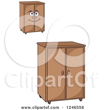 Clipart of Cabinets - Royalty Free Vector Illustration by Vector Tradition SM