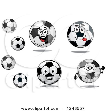 Clipart of Soccer Balls - Royalty Free Vector Illustration by Vector Tradition SM