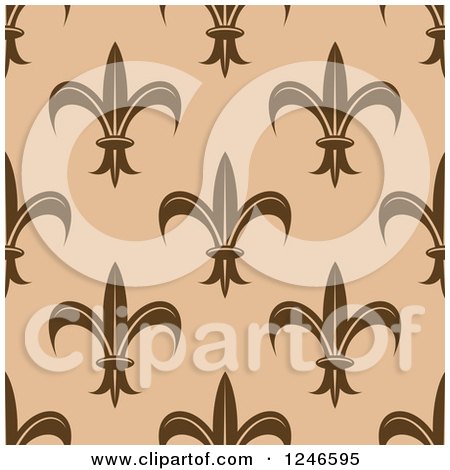 Clipart of a SeamlessFleur De Lis Background Pattern - Royalty Free Vector Illustration by Vector Tradition SM
