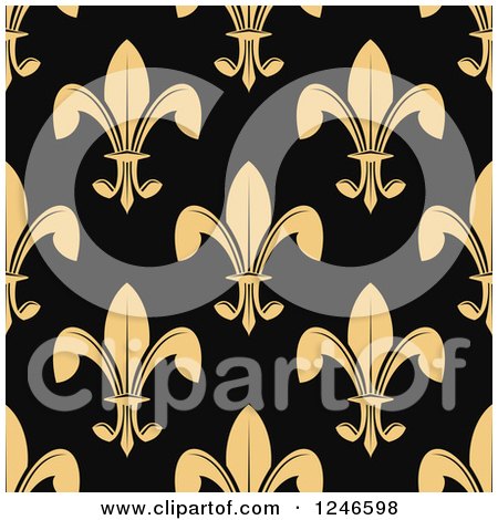 Clipart of a Seamless Fleur De Lis Background Pattern - Royalty Free Vector Illustration by Vector Tradition SM