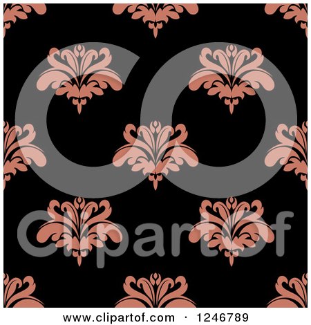 Clipart of a Seamless Floral Pattern Background - Royalty Free Vector Illustration by Vector Tradition SM