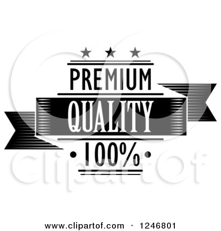 Clipart of a Premium Quality Label - Royalty Free Vector Illustration by Vector Tradition SM