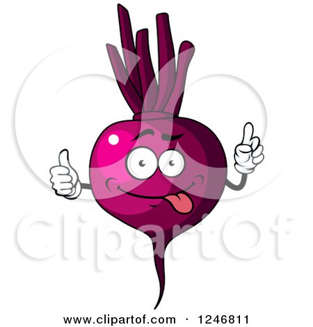 Clipart of a Beet Character - Royalty Free Vector Illustration by Vector Tradition SM