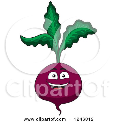 Clipart of a Beet Character - Royalty Free Vector Illustration by Vector Tradition SM
