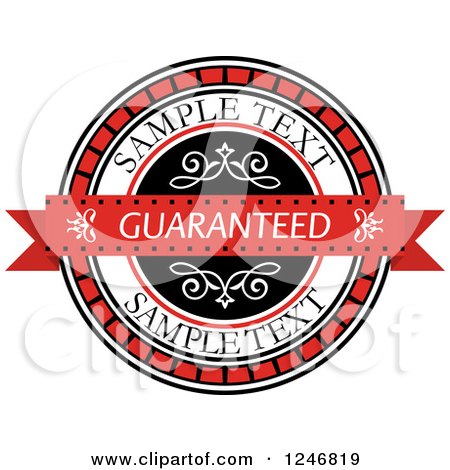 Clipart of a Guaranteed Label with Sample Text - Royalty Free Vector Illustration by Vector Tradition SM