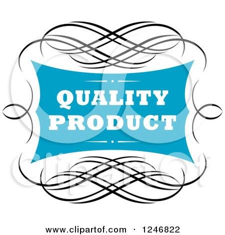 Clipart of a Quality Product Label - Royalty Free Vector Illustration by Vector Tradition SM
