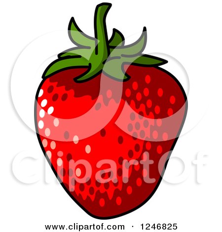 Clipart of a Strawberry - Royalty Free Vector Illustration by Vector Tradition SM