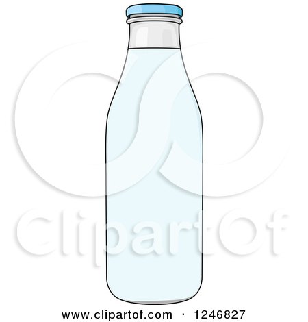 Clipart of a Milk Bottle - Royalty Free Vector Illustration by Vector Tradition SM