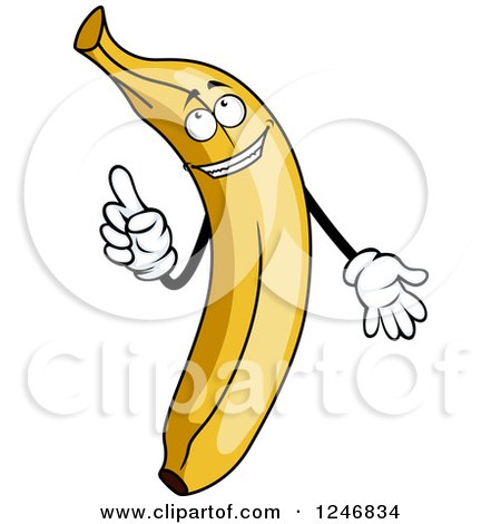 Clipart of a Banana Character - Royalty Free Vector Illustration by Vector Tradition SM