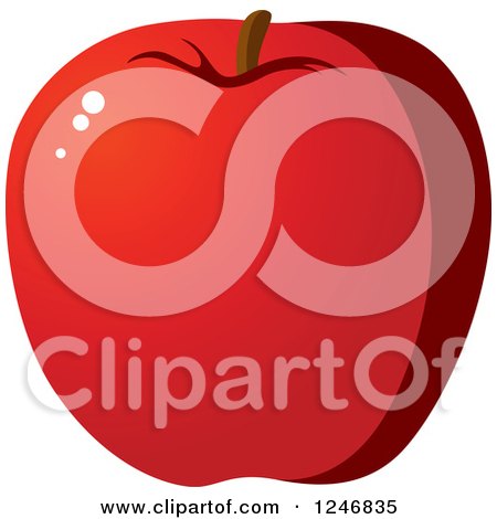 Clipart of a Red Apple - Royalty Free Vector Illustration by Vector Tradition SM