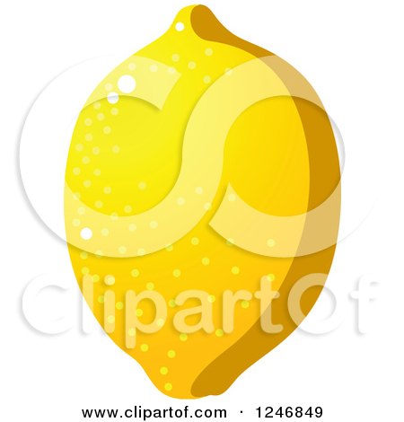Clipart of a Lemon - Royalty Free Vector Illustration by Vector Tradition SM