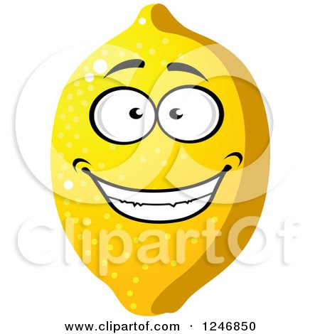 Clipart of a Lemon Character - Royalty Free Vector Illustration by Vector Tradition SM
