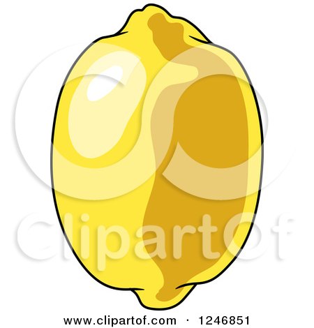 Clipart of a Lemon - Royalty Free Vector Illustration by Vector Tradition SM