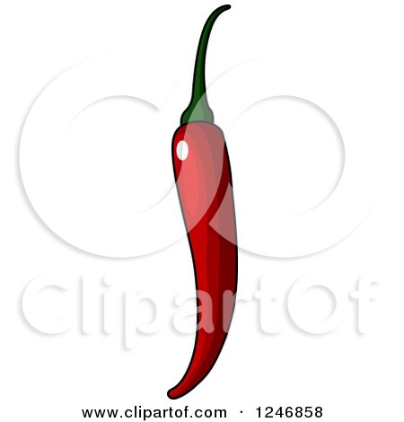 Clipart of a Red Chili Pepper - Royalty Free Vector Illustration by Vector Tradition SM