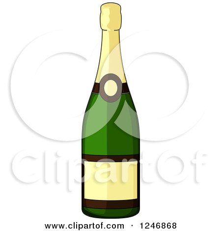 Clipart of a Champagne Bottle - Royalty Free Vector Illustration by Vector Tradition SM