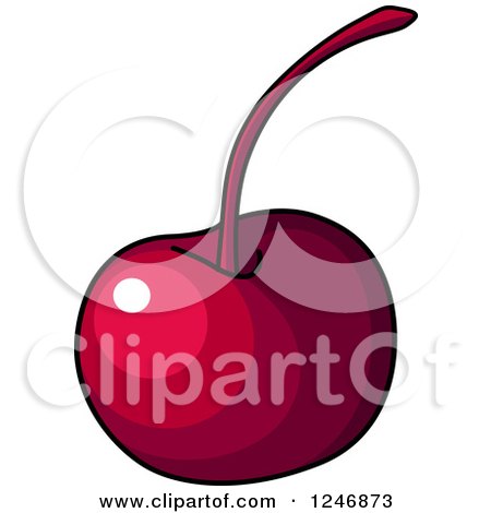 Clipart of a Cherry - Royalty Free Vector Illustration by Vector Tradition SM