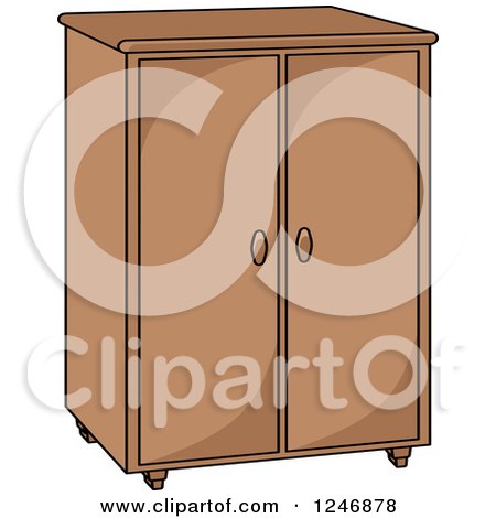 Clipart of a Cabinet - Royalty Free Vector Illustration by Vector Tradition SM