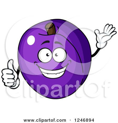 Clipart of a Plum Character - Royalty Free Vector Illustration by Vector Tradition SM