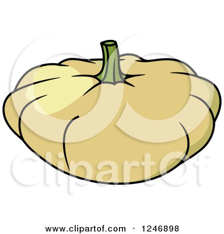 Clipart of a White Pumpkin - Royalty Free Vector Illustration by Vector Tradition SM