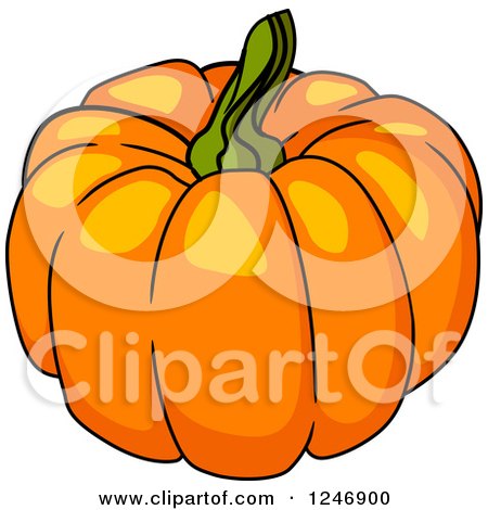 Clipart of a Pumpkin - Royalty Free Vector Illustration by Vector Tradition SM