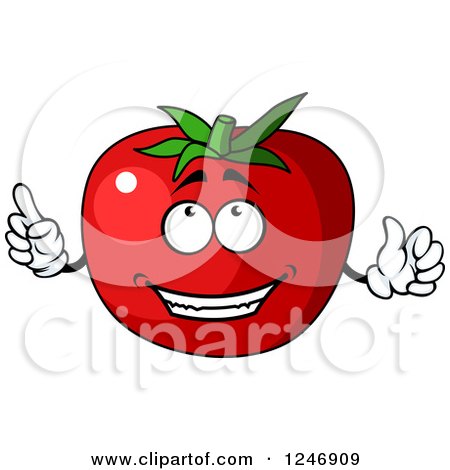 Clipart of a Tomato Character - Royalty Free Vector Illustration by Vector Tradition SM