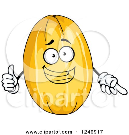 Clipart of a Melon Character - Royalty Free Vector Illustration by Vector Tradition SM