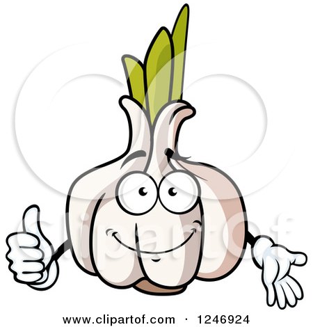 Clipart of a Garlic Character - Royalty Free Vector Illustration by Vector Tradition SM