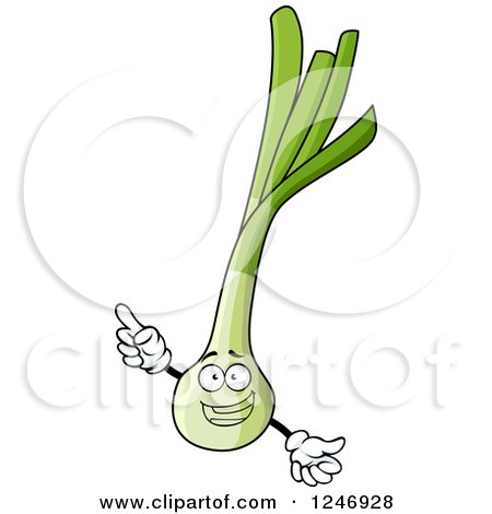 Clipart of a Leek Character - Royalty Free Vector Illustration by Vector Tradition SM