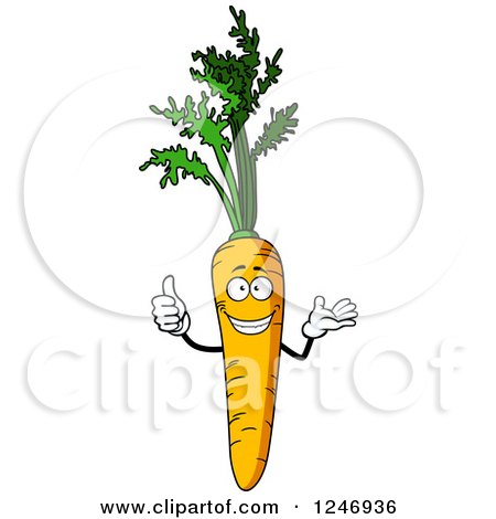 Clipart of a Carrot Character - Royalty Free Vector Illustration by Vector Tradition SM
