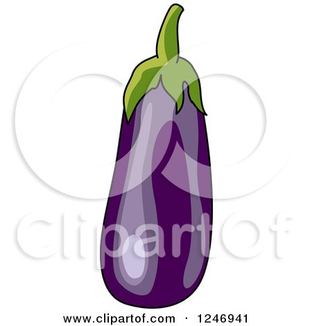 Clipart of an Eggplant - Royalty Free Vector Illustration by Vector Tradition SM