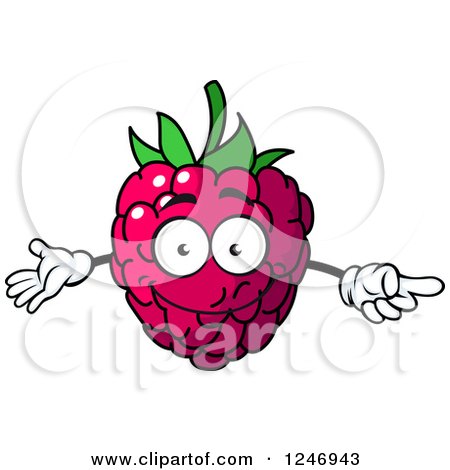 Clipart of a Raspberry Character - Royalty Free Vector Illustration by Vector Tradition SM