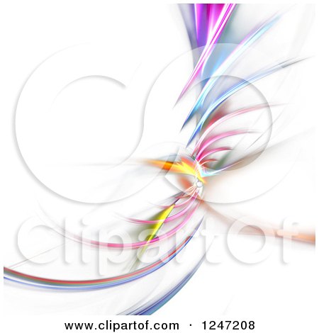 Clipart of a Colorful Fractal Spiral on White - Royalty Free Illustration by Arena Creative